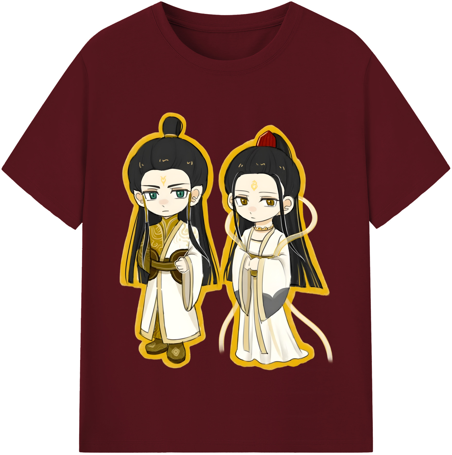 （画像用） Ne Zha 2 ナタ 魔童の大暴れ 綿100％半袖Tシャツ（フロントプリント）